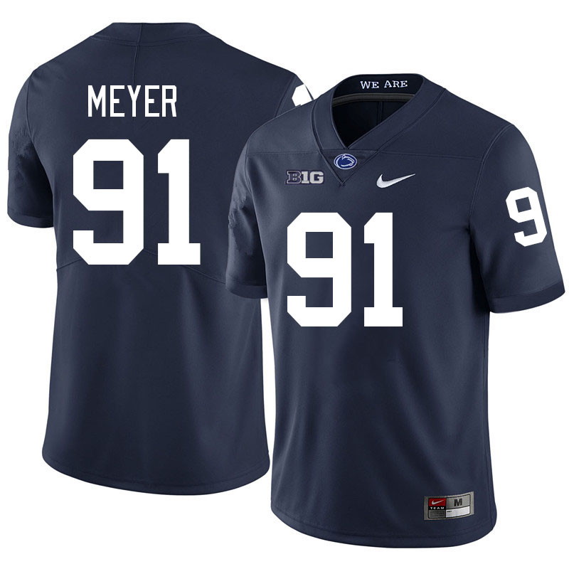 Penn State Nittany Lions #91 Chase Meyer College Football Jerseys Stitched Sale-Navy